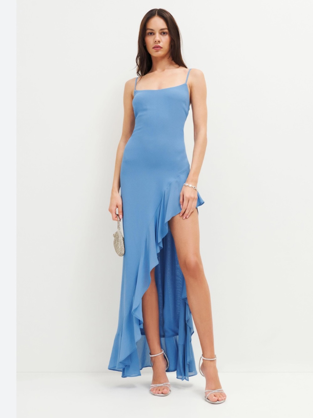 NWT Reformation Winola Dress in Blue Sz: M